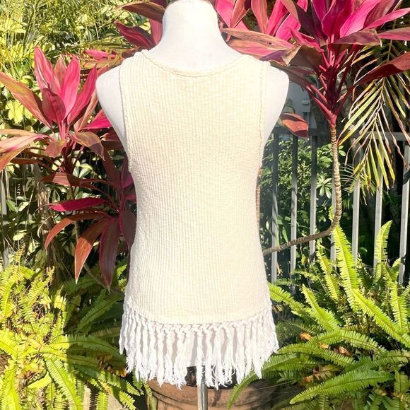 Anthropologie Eri+ Ali Macrame Fringe Tank - Picture 4 of 8